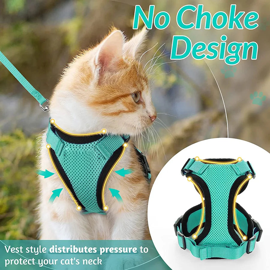 Escape-Proof Cat Harness and Leash Set