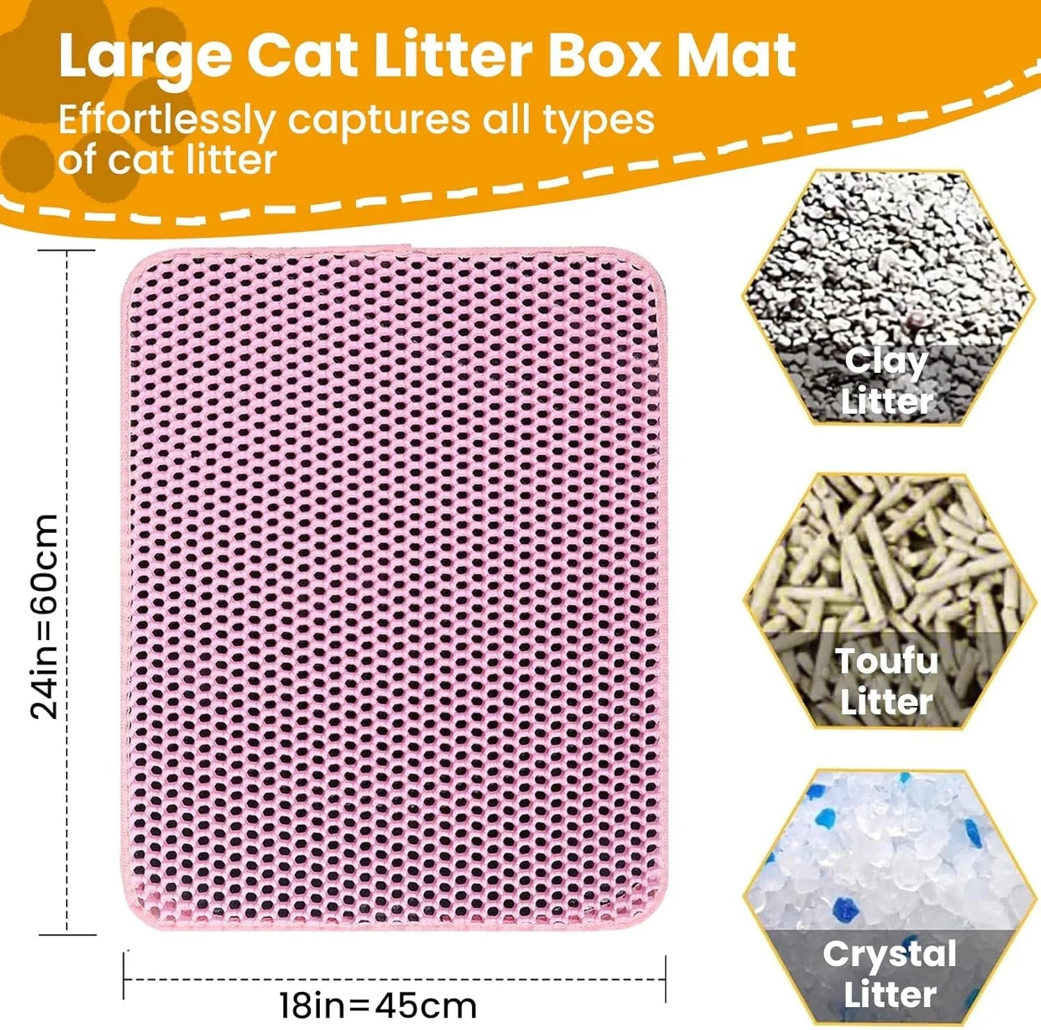 Double Layer Cat Litter Mat for Tracking Control
