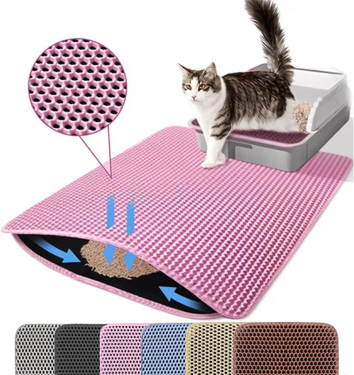 Double Layer Cat Litter Mat for Tracking Control