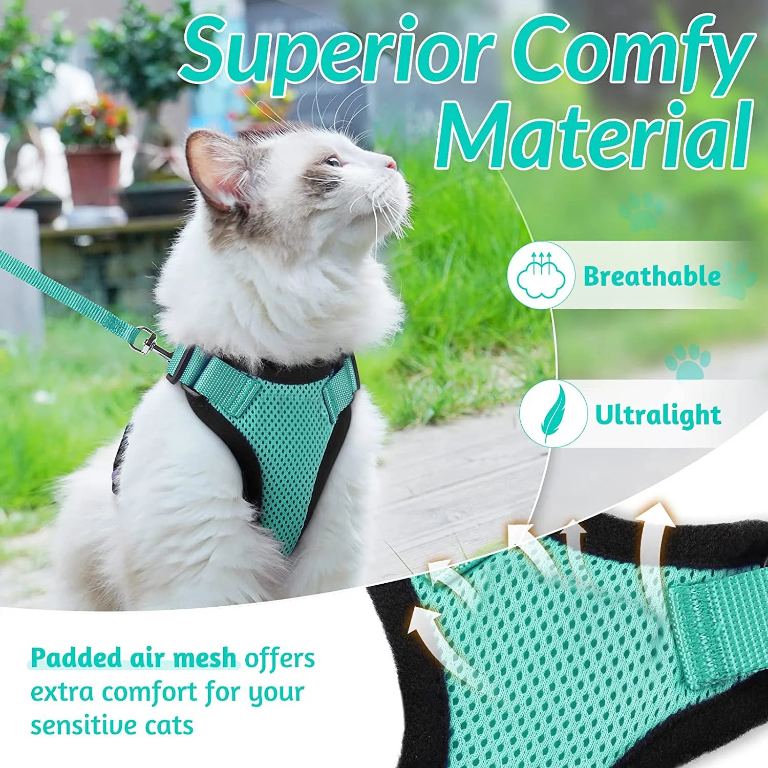 Escape-Proof Cat Harness and Leash Set